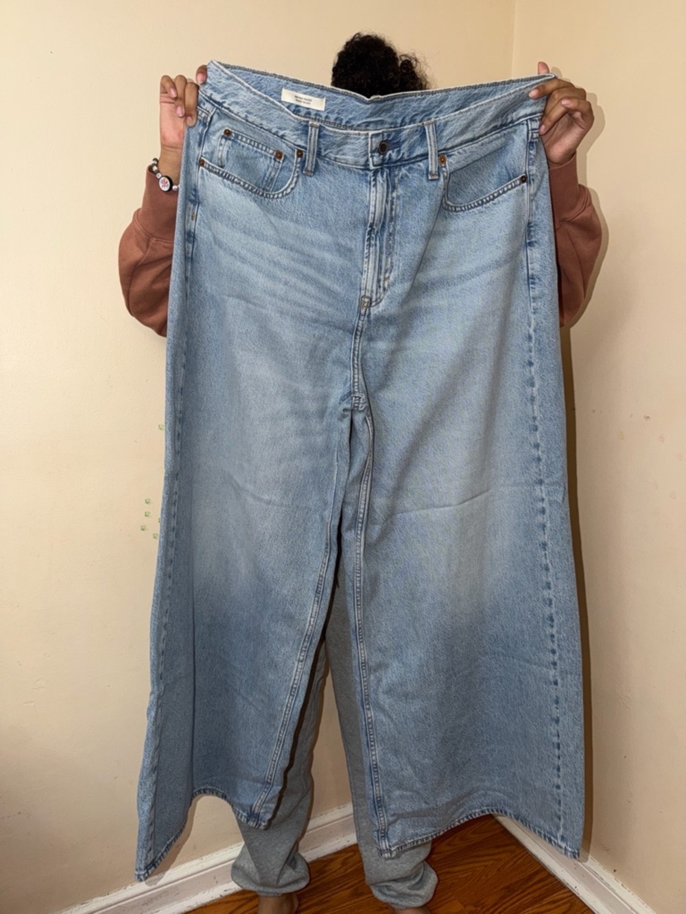 Light Wash Wide Leg jeans palazo new without tag